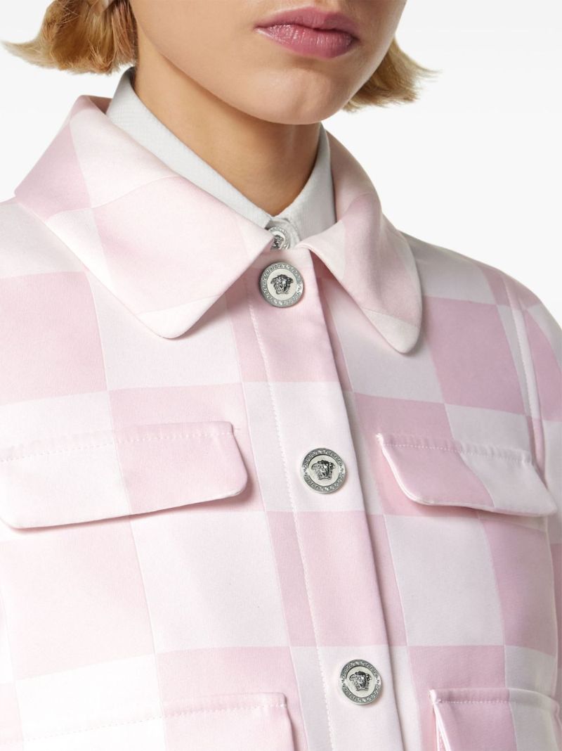 Pink Contrasto Cropped Jacket