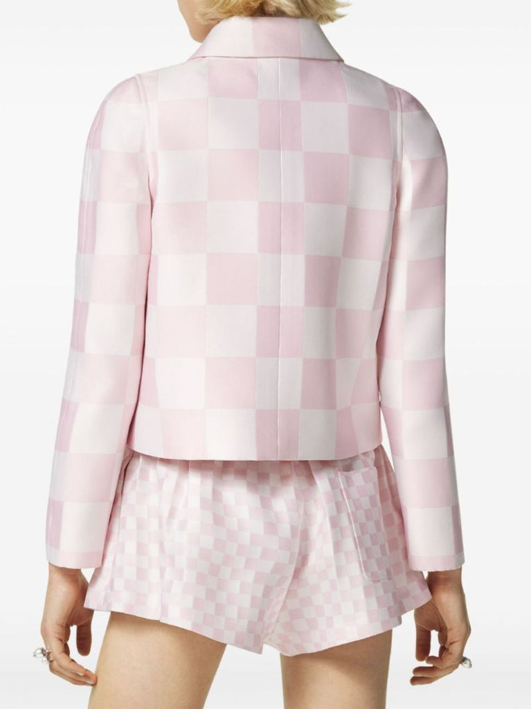 Pink Contrasto Cropped Jacket