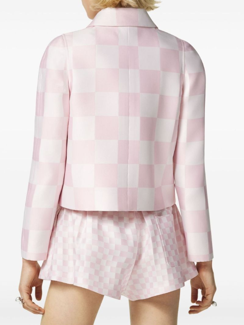 Pink Contrasto Cropped Jacket