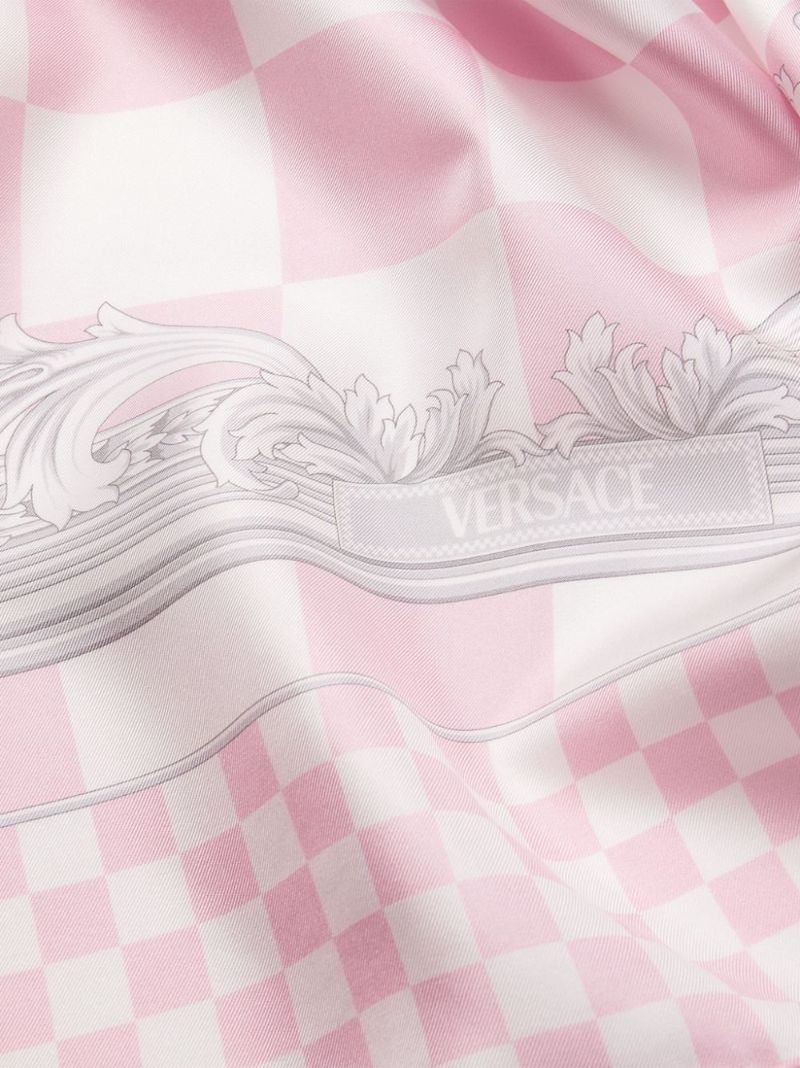 Pink Medusa Contrasto Silk Scarf