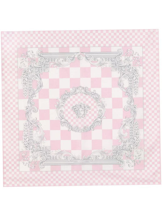Pink Medusa Contrasto Silk Scarf