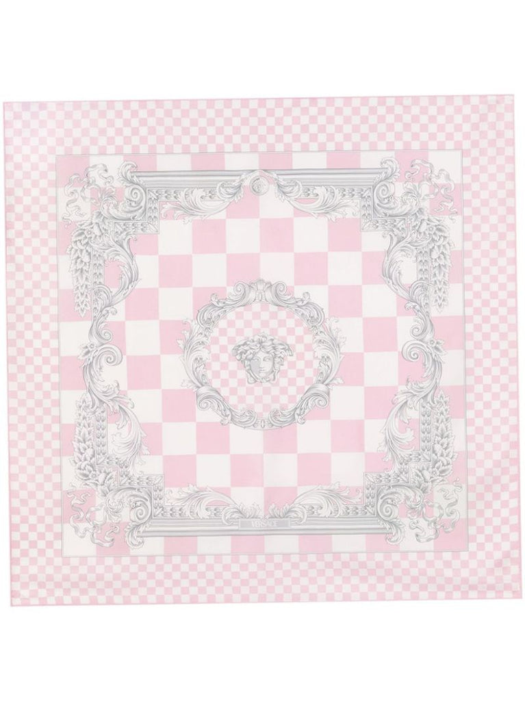 Pink Medusa Contrasto Silk Scarf