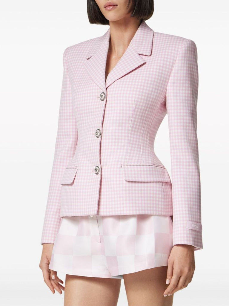 Pink Contrasto Wool Blazer