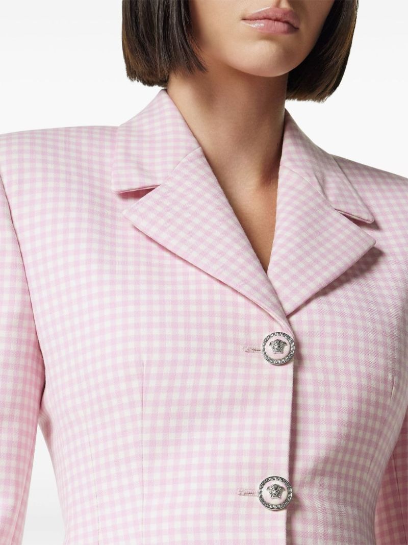 Pink Contrasto Wool Blazer