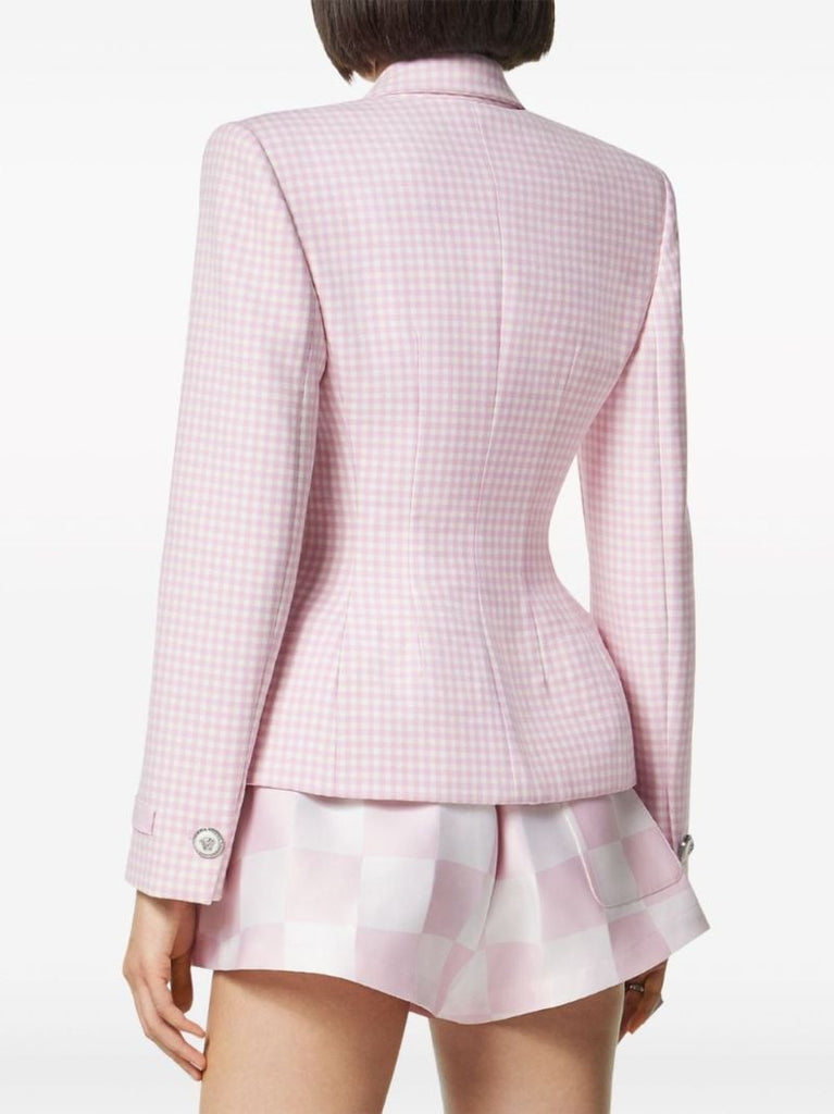 Pink Contrasto Wool Blazer