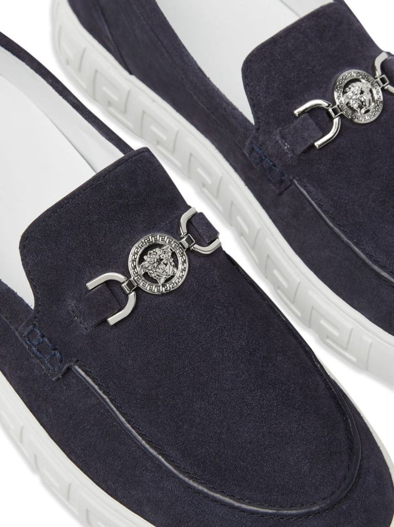 Blue Medusa '95 Suede Loafers