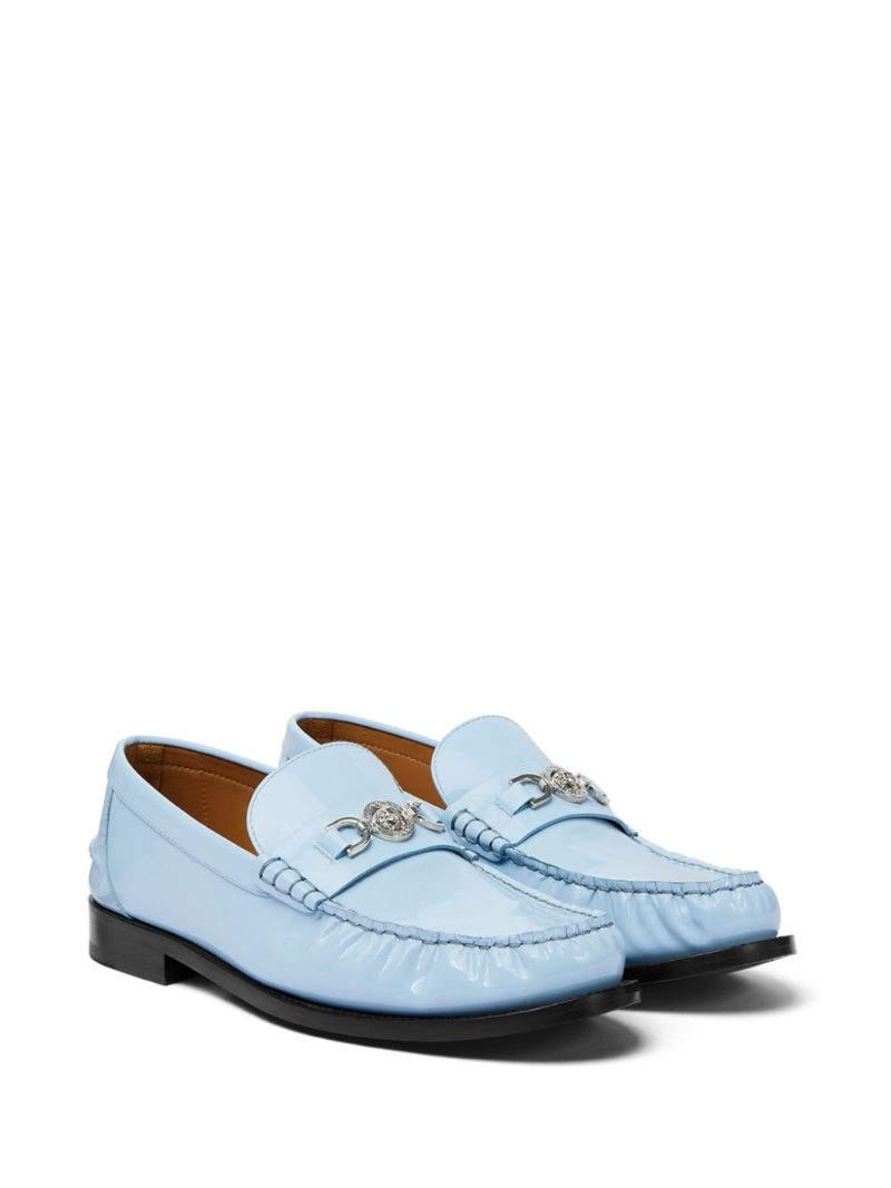 Blue Medusa '95 Leather Loafers