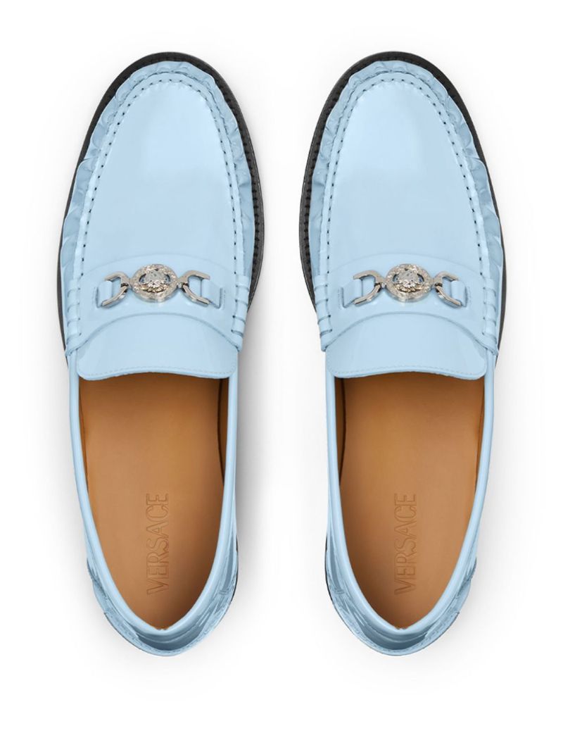 Blue Medusa '95 Leather Loafers
