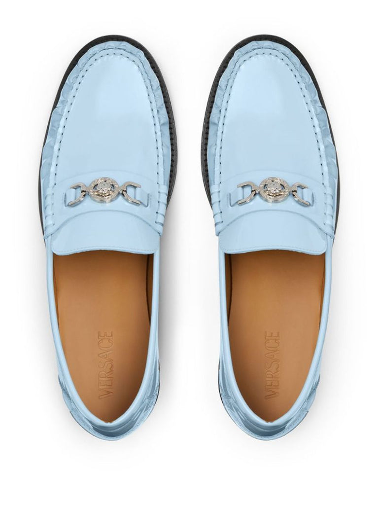 Blue Medusa '95 Leather Loafers