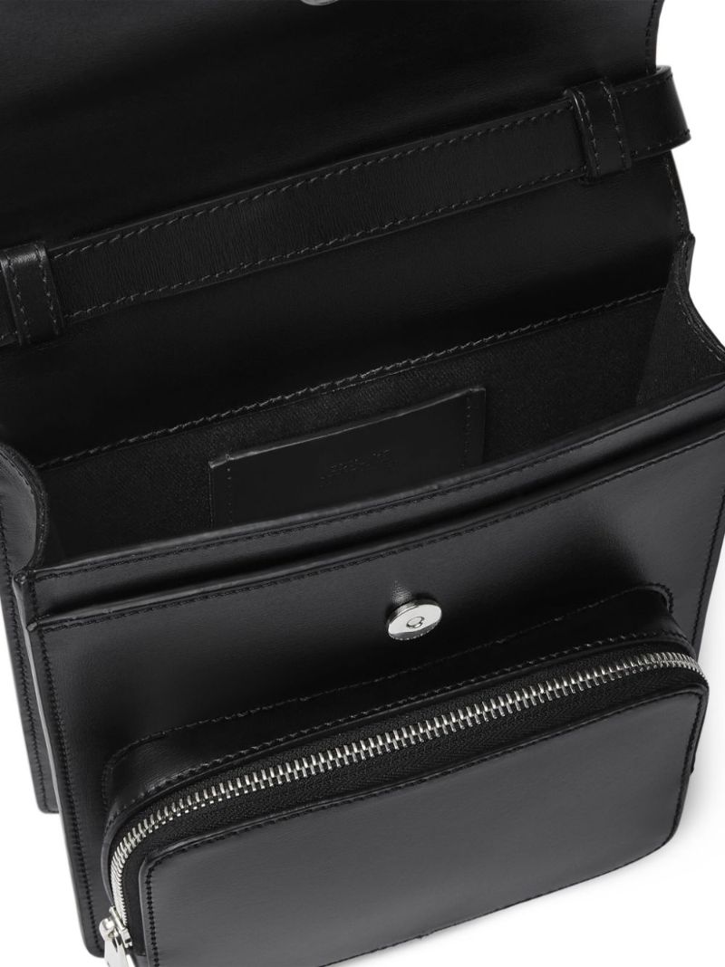 Black Leather Messenger Bag
