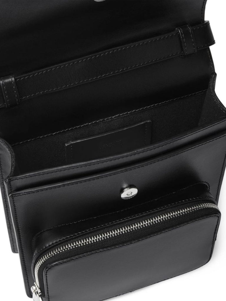 Black Leather Messenger Bag