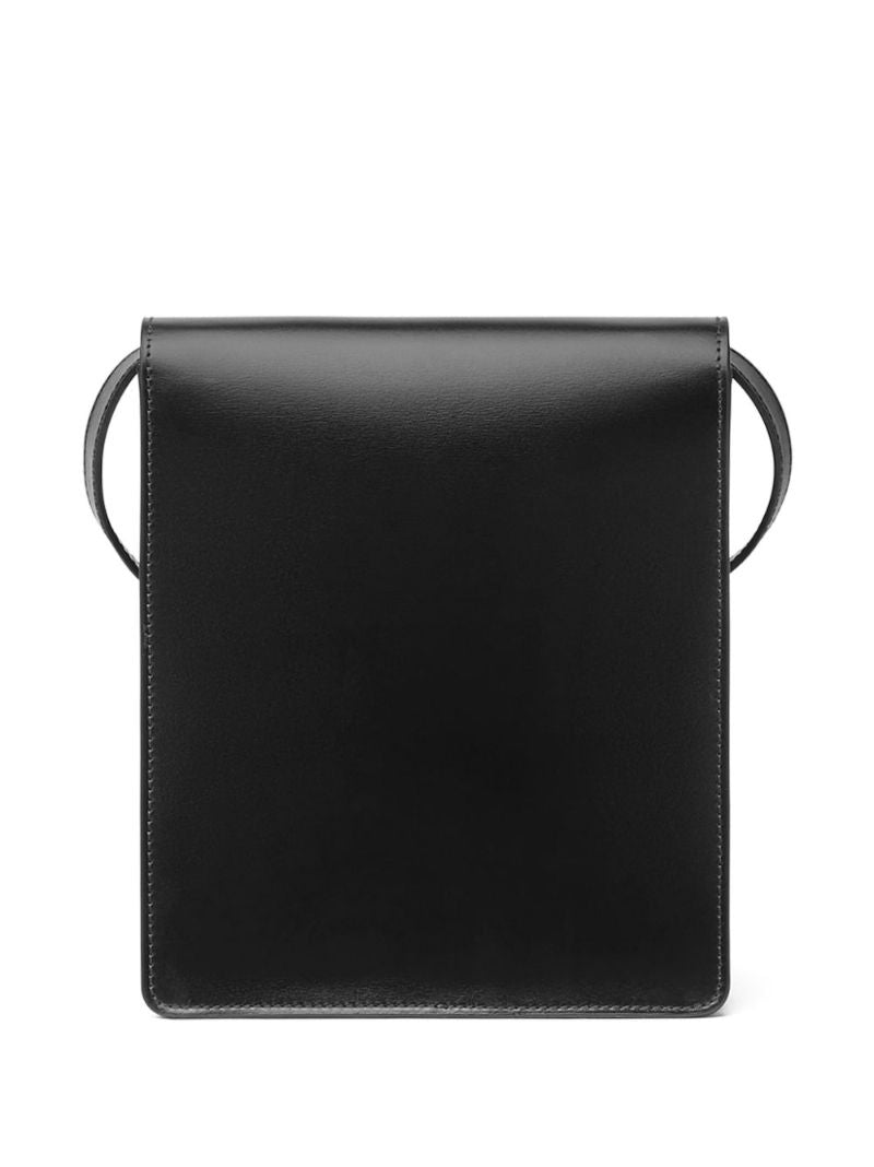 Black Leather Messenger Bag