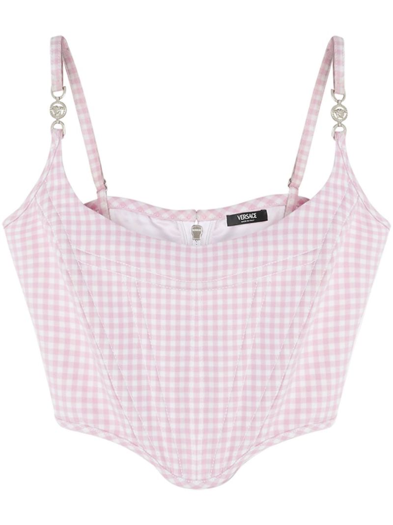 Pink Contrasto Wool Corset Top