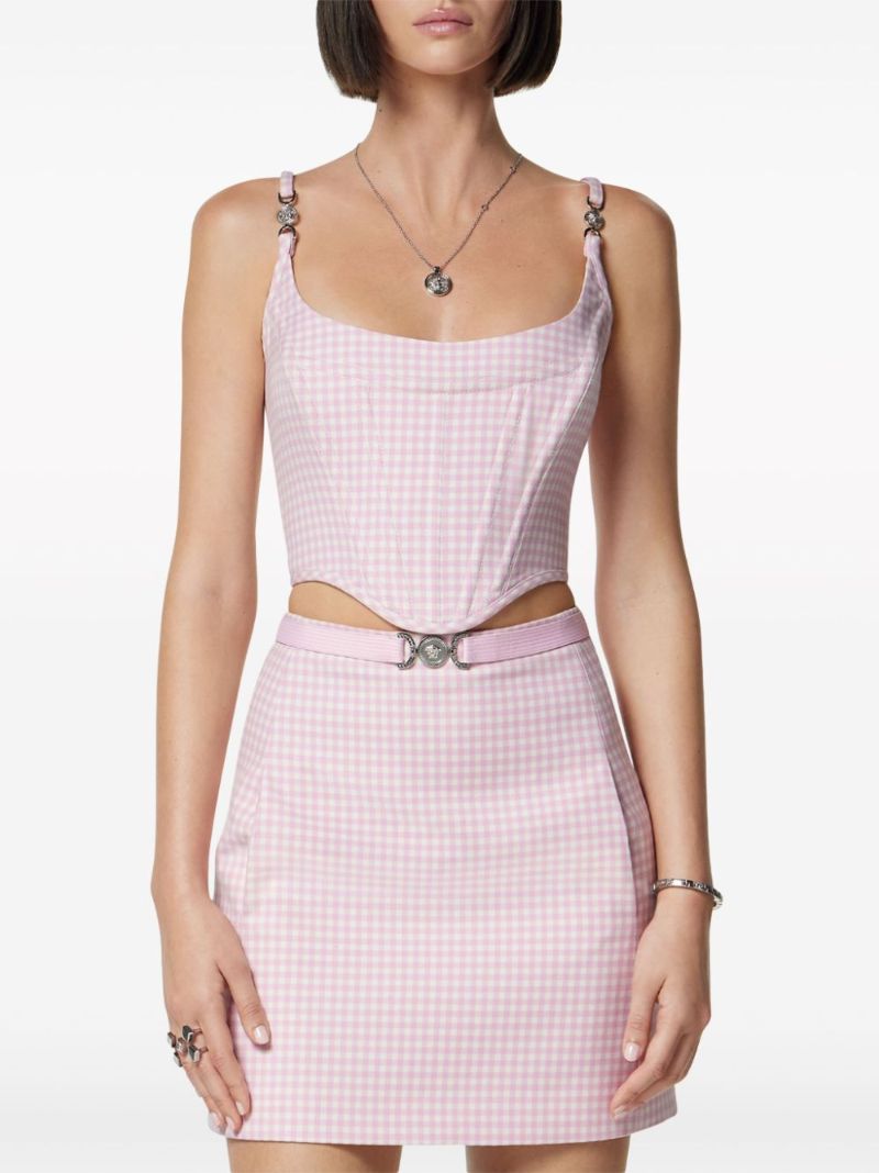 Pink Contrasto Wool Corset Top