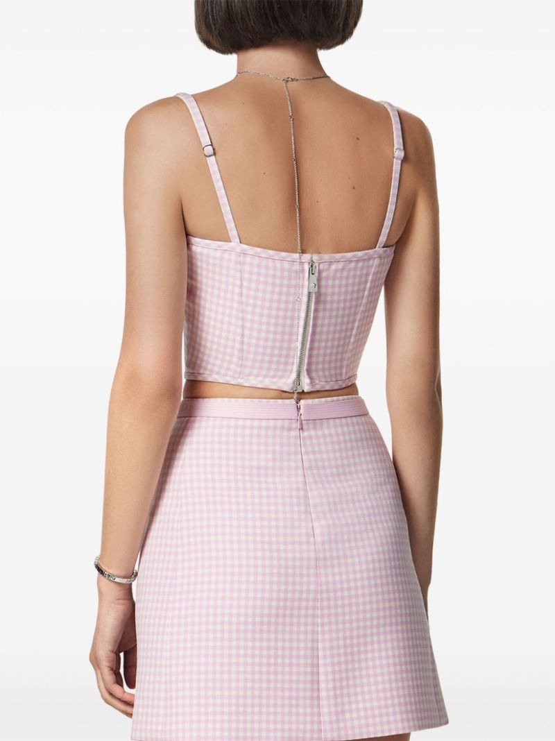 Pink Contrasto Wool Corset Top