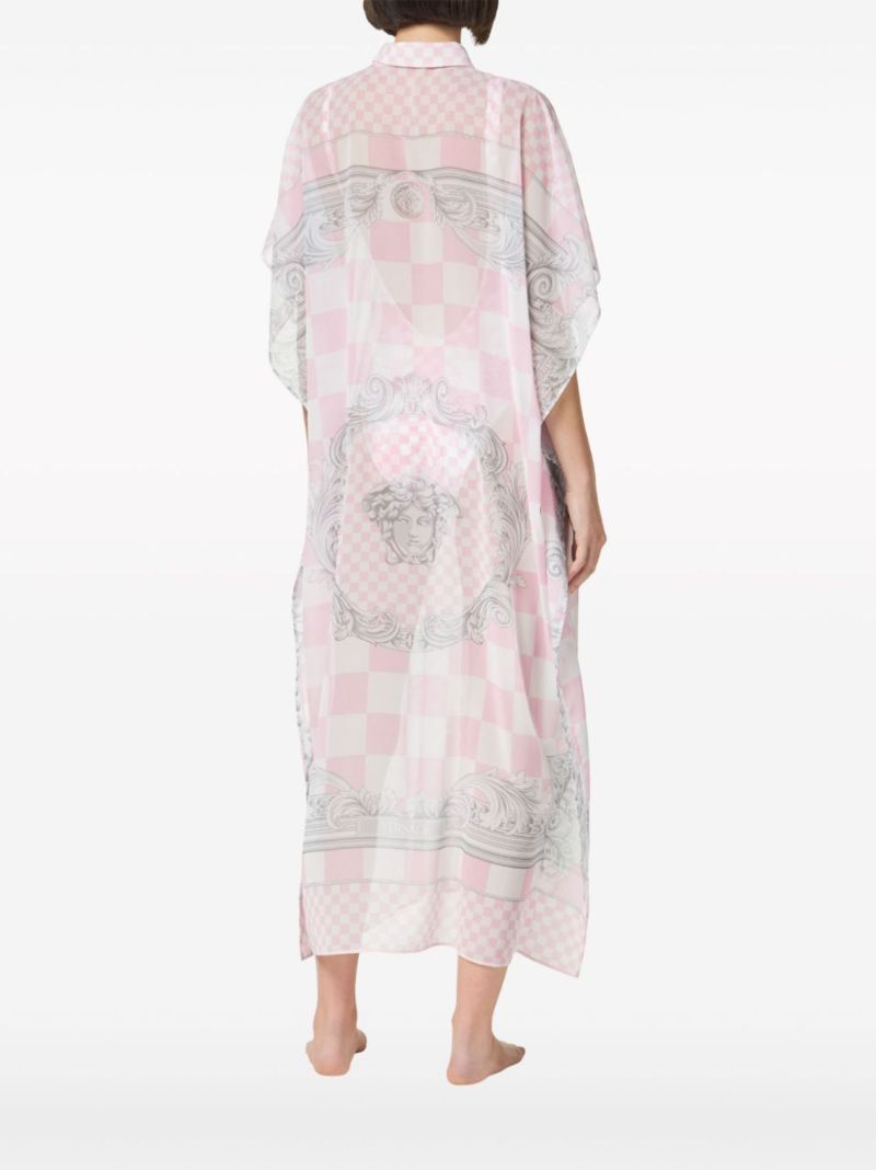 Pink Medusa Contrasto Beach Dress