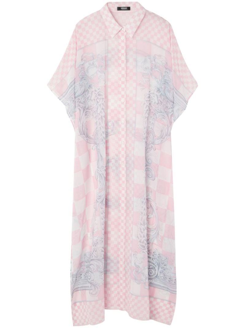 Pink Medusa Contrasto Beach Dress