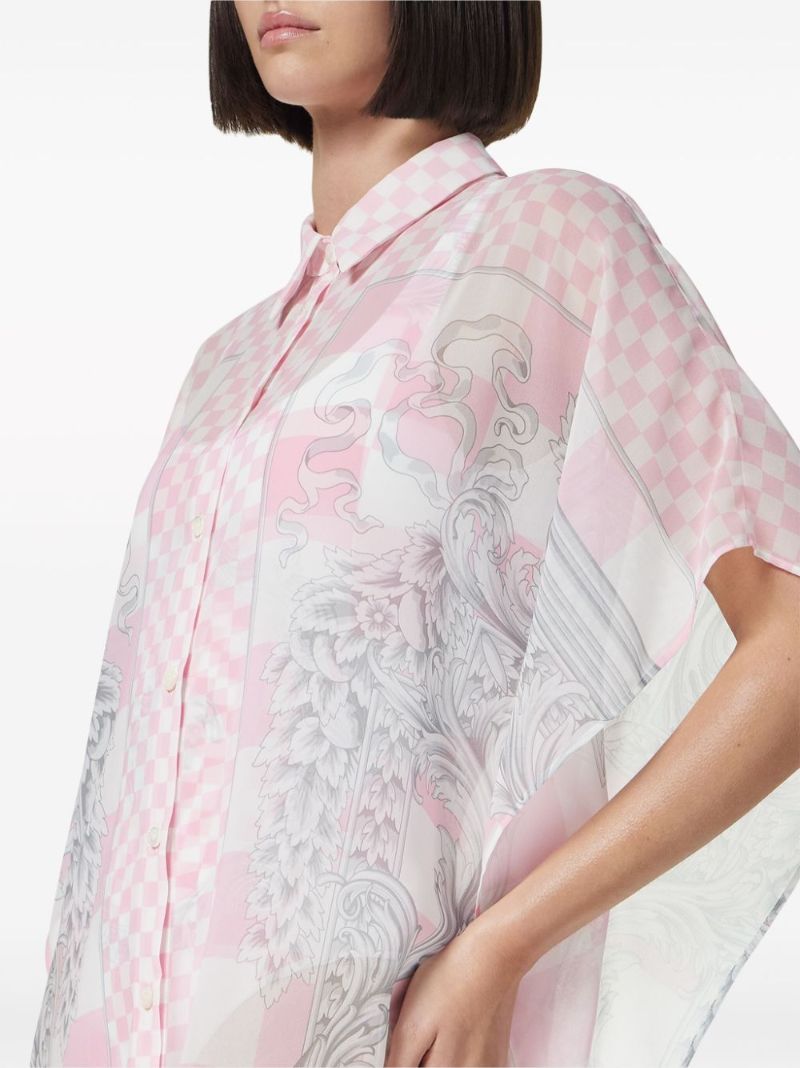 Pink Medusa Contrasto Beach Dress