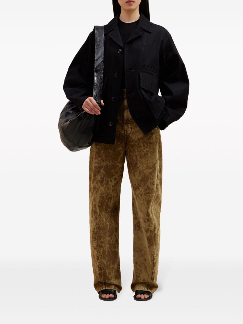 Black Cotton Shirt Jacket