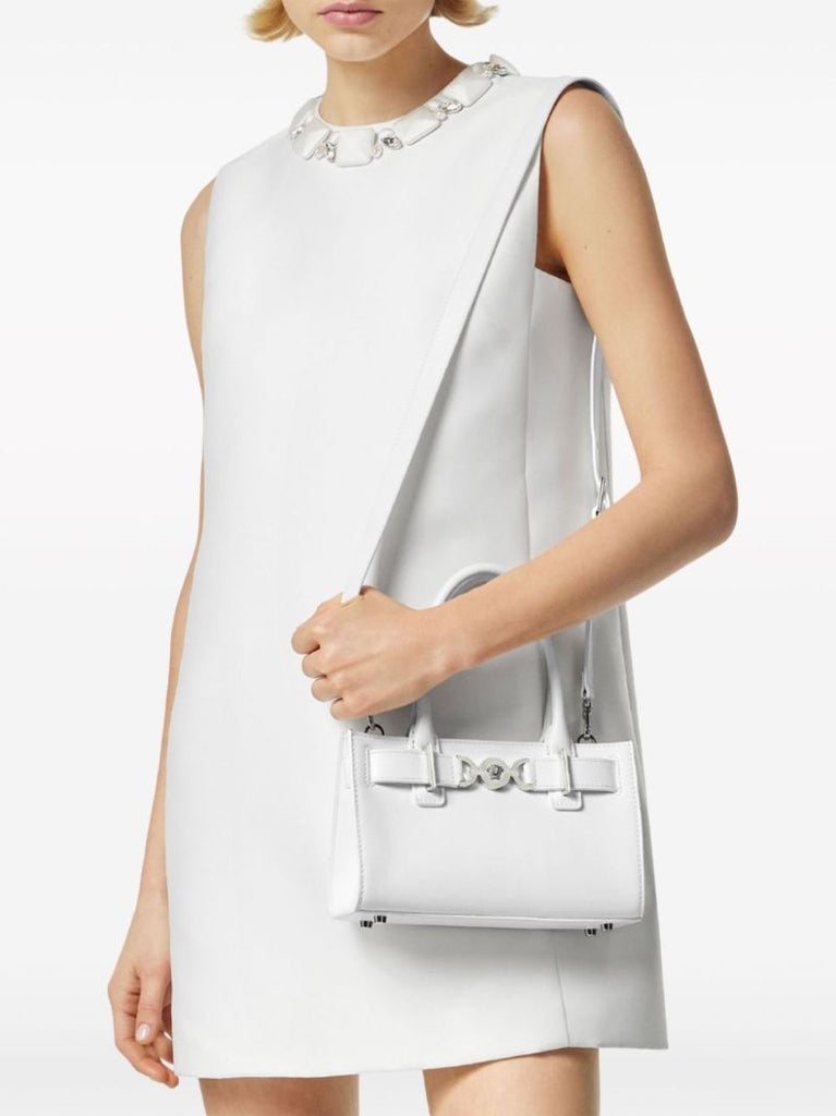 White Medusa '95 Small Leather Tote Bag