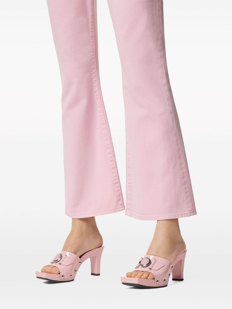 Pink Medusa Leather Mules