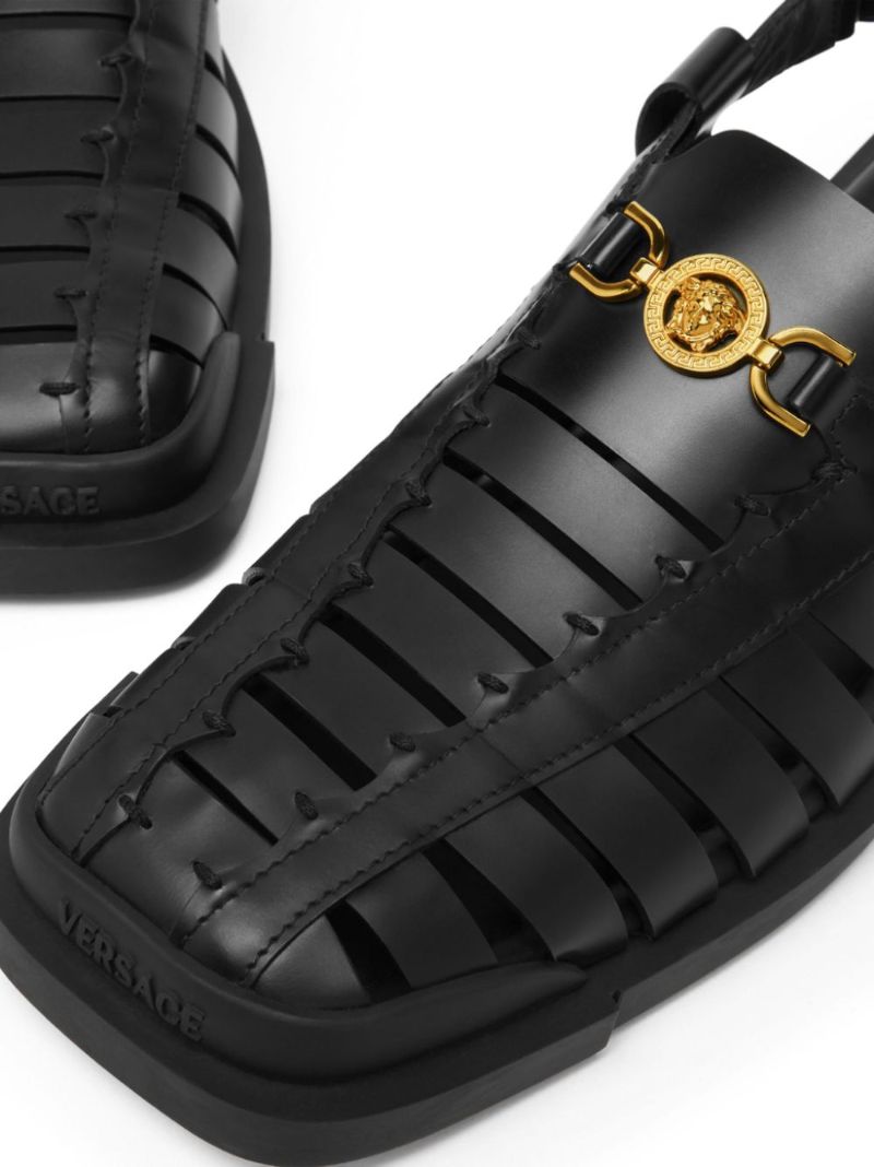 Black Medusa '95 Leather Sandals