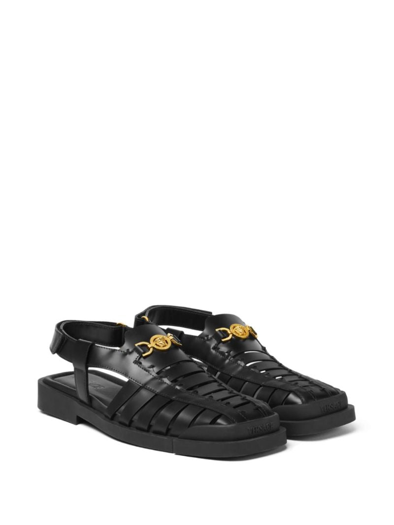 Black Medusa '95 Leather Sandals