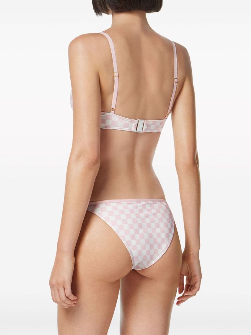 Pink and White Medusa Contrasto Bikini Top