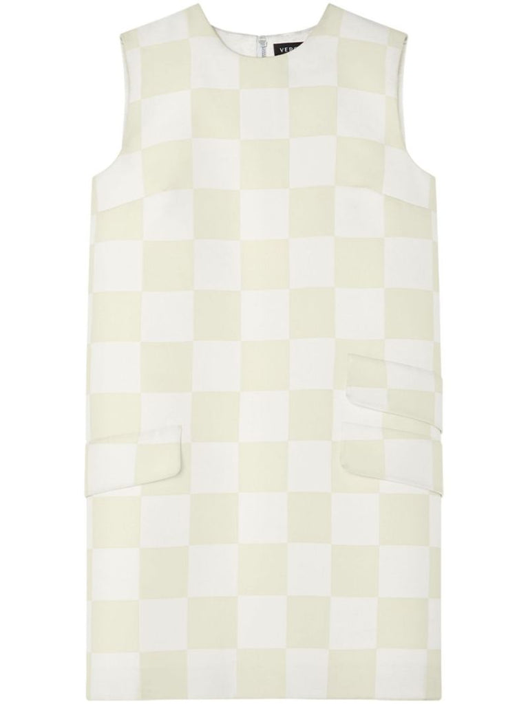 Beige Contrasto Duchesse Mini Dress