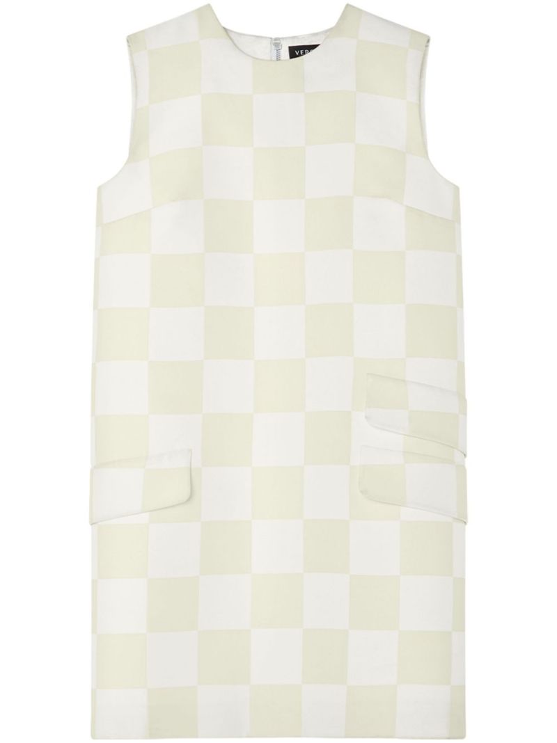 Beige Contrasto Duchesse Mini Dress