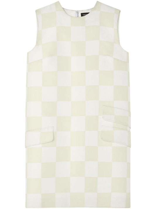 Beige Contrasto Duchesse Mini Dress