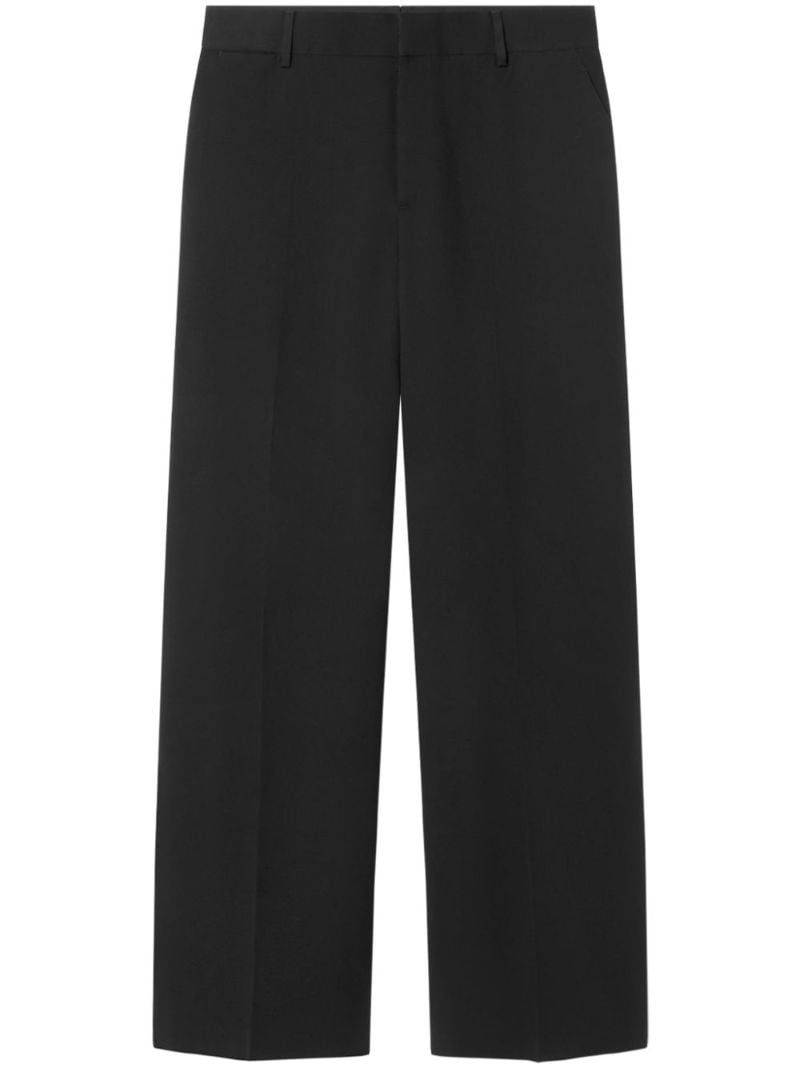 Black Wool Tailored Trousers