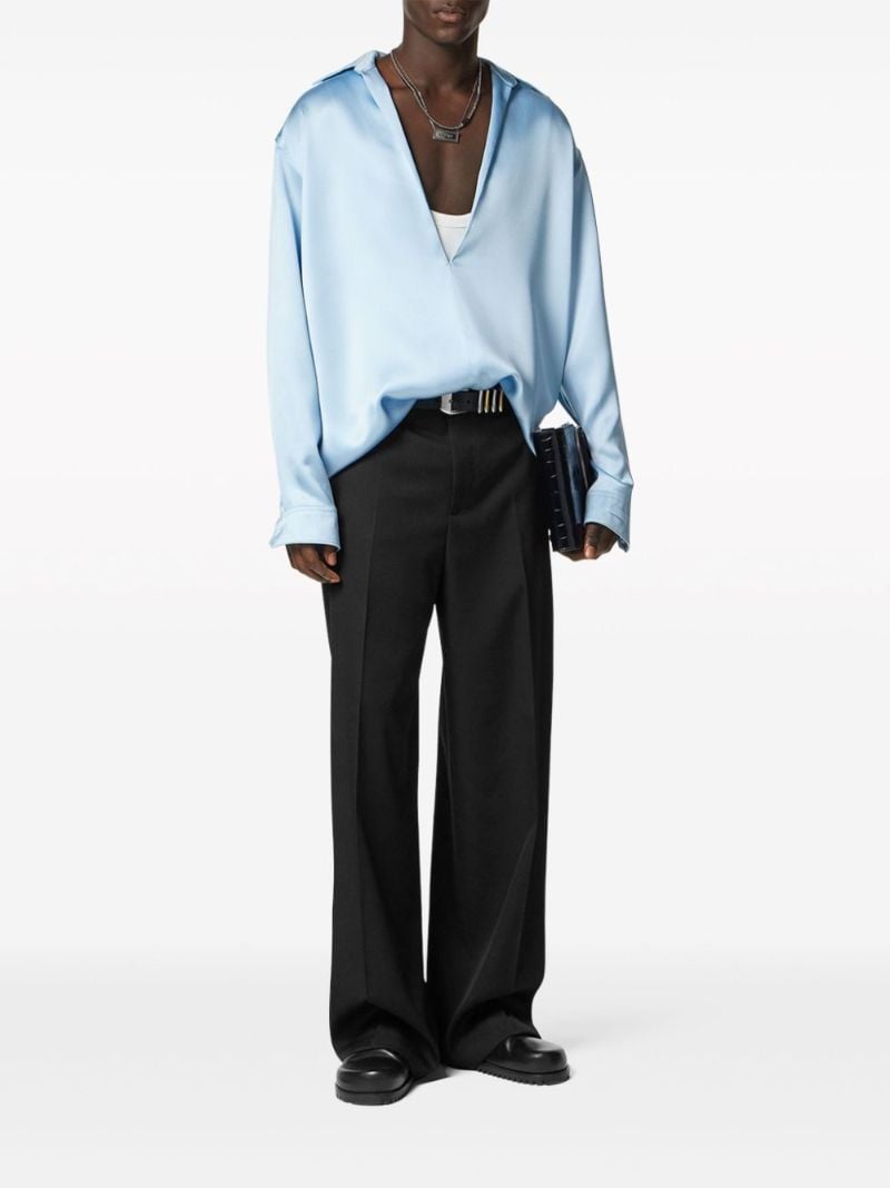 Black Wool Tailored Trousers