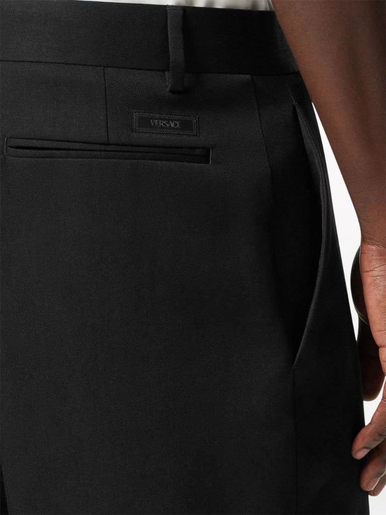 Black Wool Tailored Trousers
