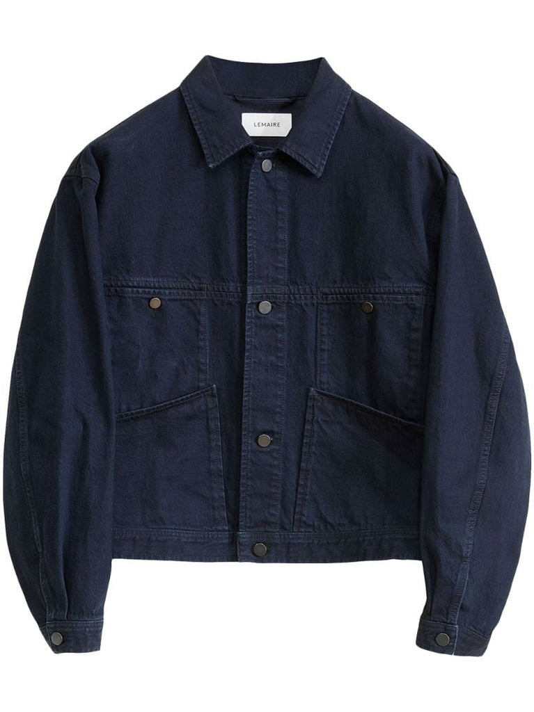 Blue Cotton Shirt Jacket