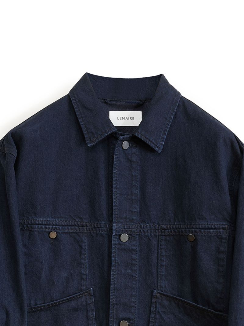 Blue Cotton Shirt Jacket