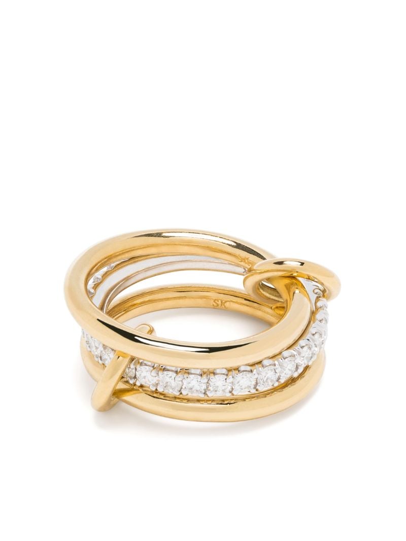 18k Yellow Gold Eros Diamond Linked Ring