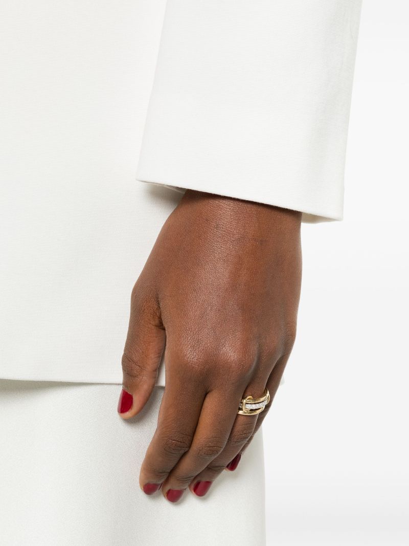 18k Yellow Gold Eros Diamond Linked Ring