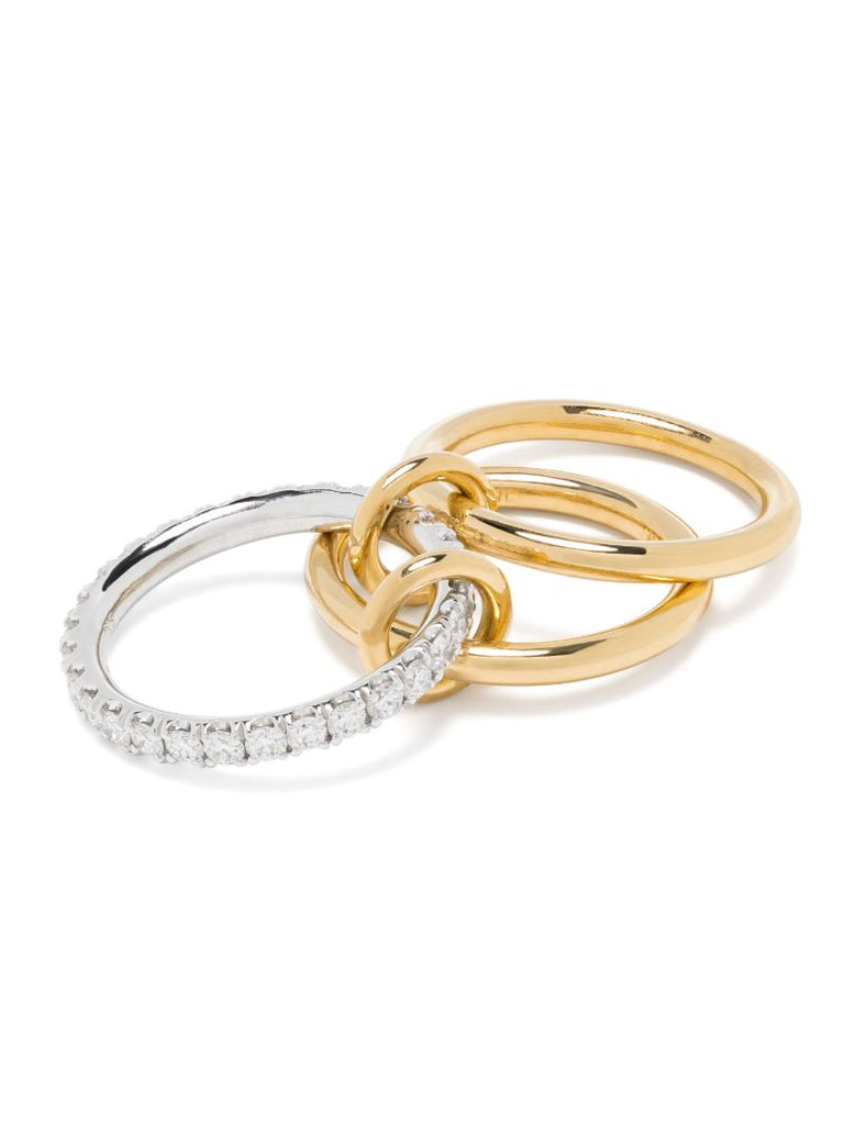 18k Yellow Gold Eros Diamond Linked Ring