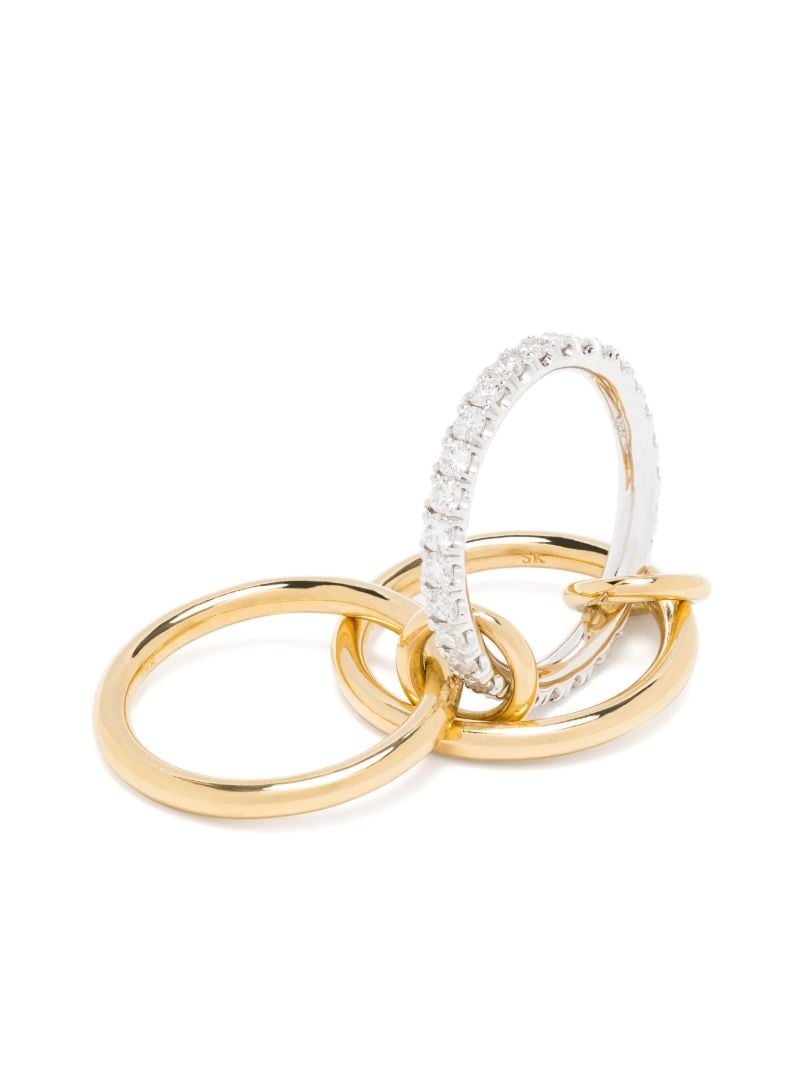 18k Yellow Gold Eros Diamond Linked Ring