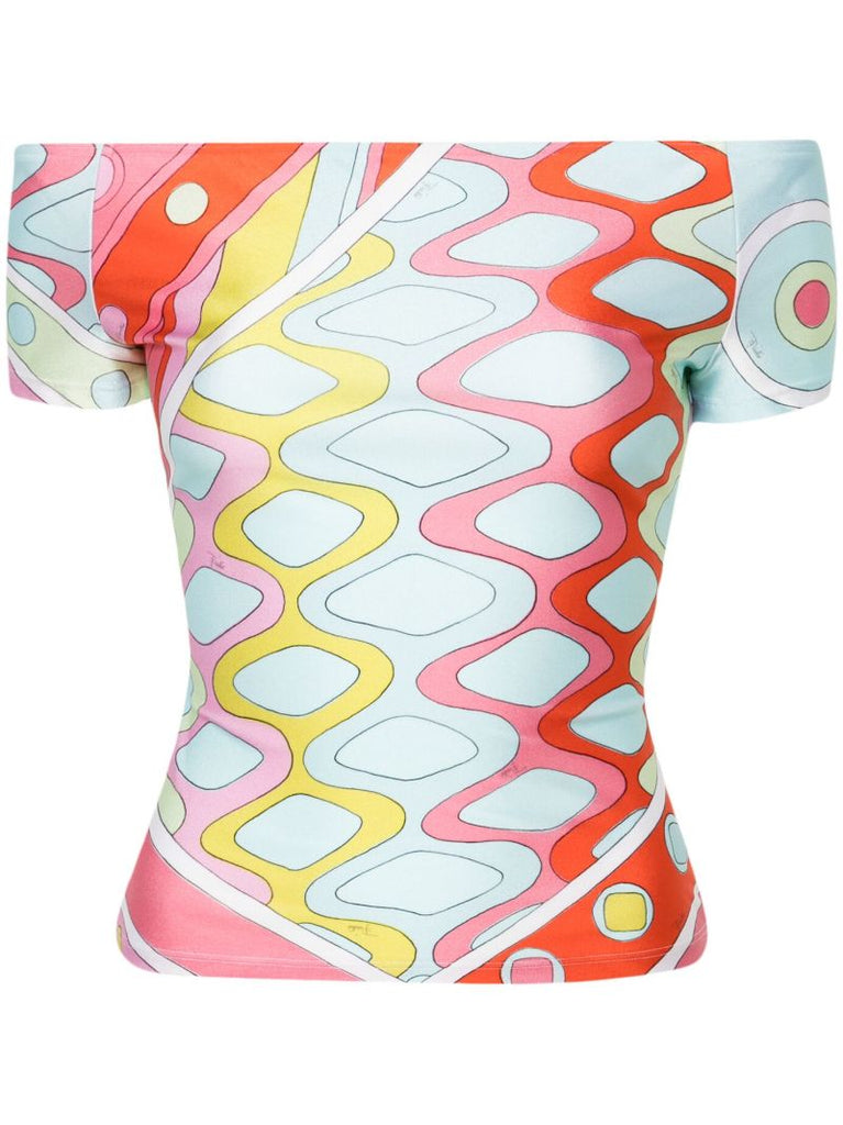 Blue Vivara-print Top