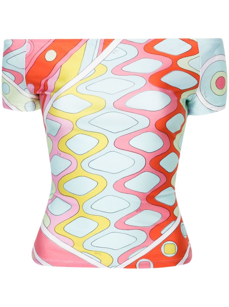 Blue Vivara-print Top