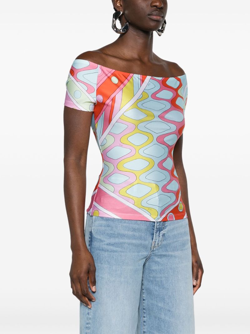 Blue Vivara-print Top