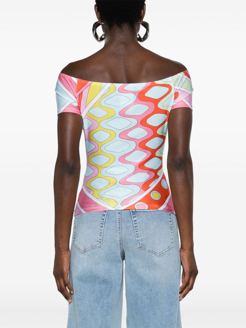 Blue Vivara-print Top