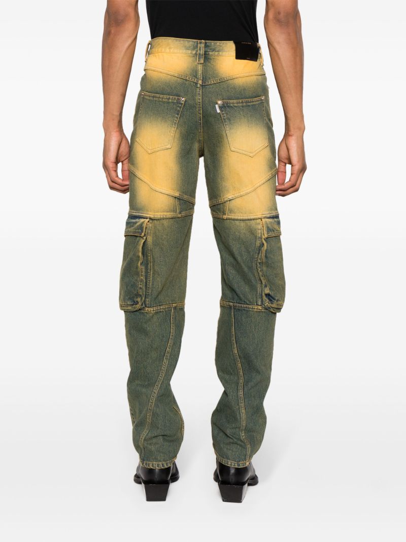 Green Corset Straight-leg Jeans