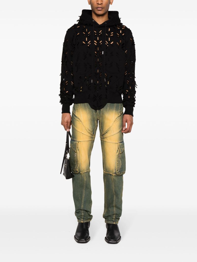 Green Corset Straight-leg Jeans