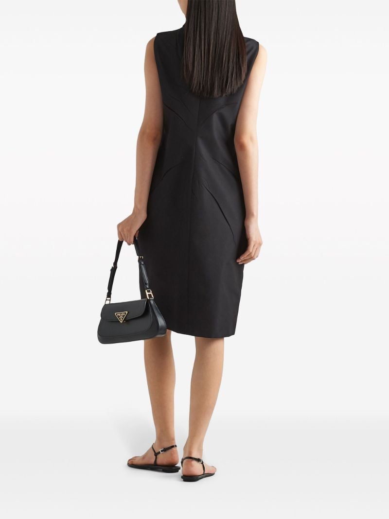 Black Re-nylon Polo Dress