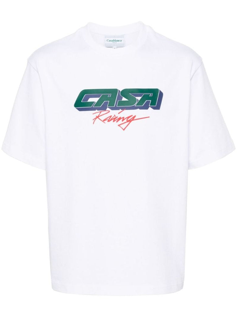 White Casa Racing 3d Organic Cotton T-shirt