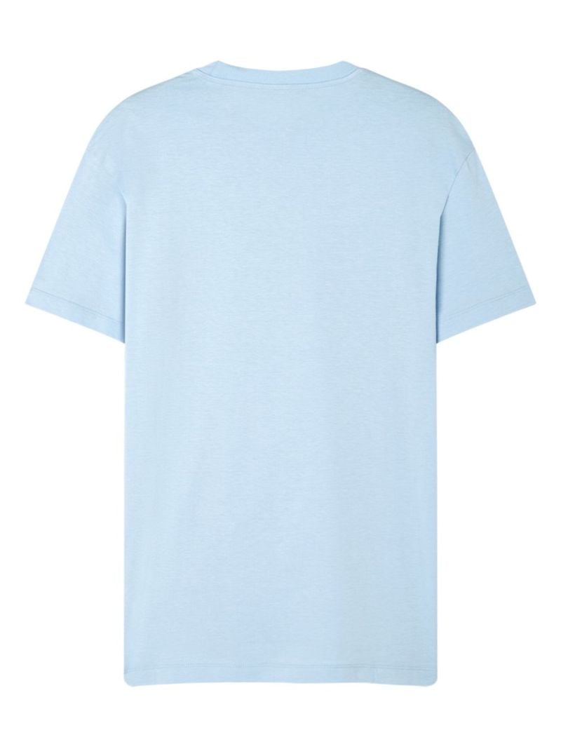Blue Logo-print Cotton T-shirt