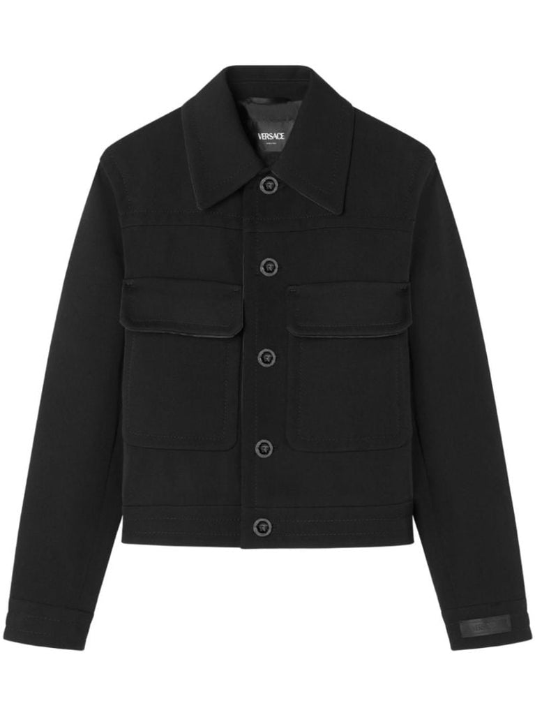 Black Twill Shirt Jacket